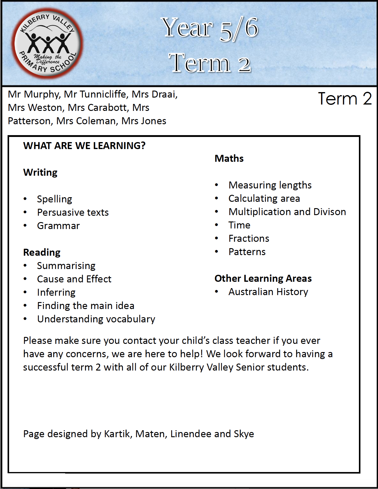 Year Five And Year Six